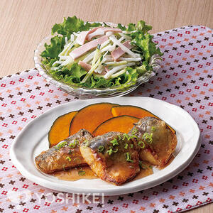 骨取りさばの梅はちみつソース