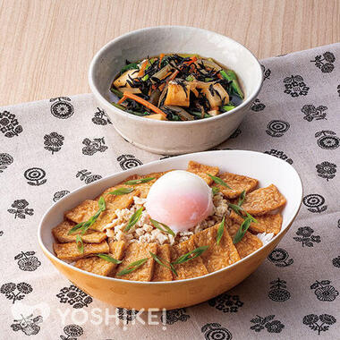 温玉鶏そぼろきつね丼