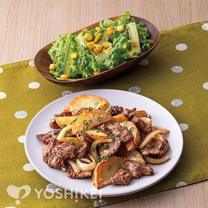 牛肉とじゃが芋の塩麹炒め