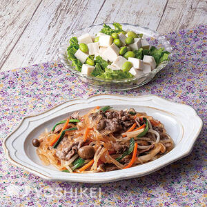 牛肉とつるつる春雨のチャプチェ