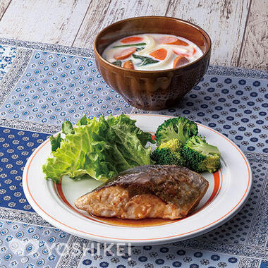 バターじょうゆで食べる　骨取あじのムニエル