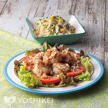 くるっと豚肉ボールの油淋豚