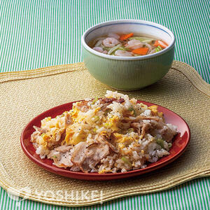豚バラねぎ塩チャーハン