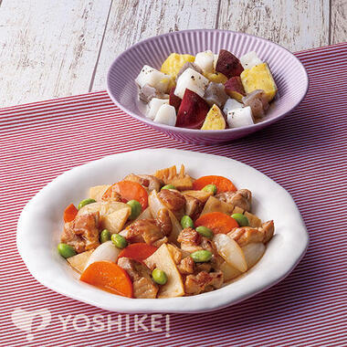 鶏肉とたけのこの炭火風しょうゆ炒め