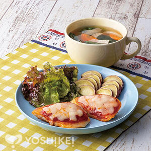 お魚のピザ風チーズ焼き
