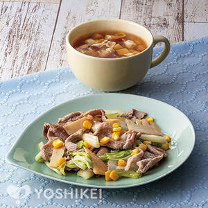 豚肉と白菜の塩ぽんバター炒め