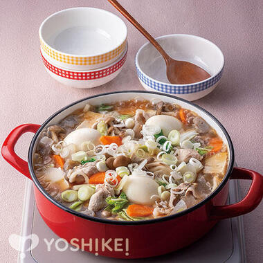 豚肉とたまごのほっこり煮込み鍋