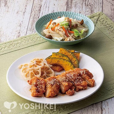 チキン竜田の甘辛ごまだれ