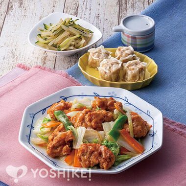 豚から揚げの中華炒め