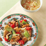 鶏肉と彩り野菜の甜面醤炒め