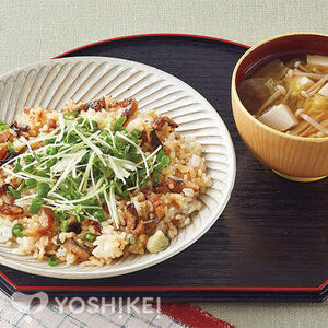 薬味と食べるあなごめし