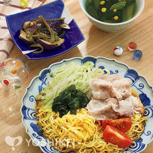 豚しゃぶ肉のごまだれ冷やし中華