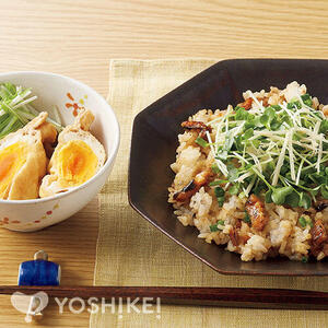 薬味と食べるあなごめし