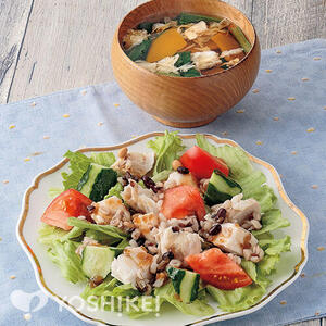 蒸し鶏の雑穀サラダ