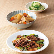 牛肉とエリンギのごまみそ炒め