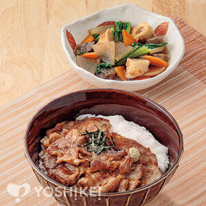 麦とハーブの三元豚とろろ丼