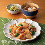 豚バラ肉と大根の照り炒め