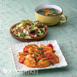 チキンのトマトジャーマンポテト