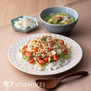 しそとみょうが香る和風タコライス