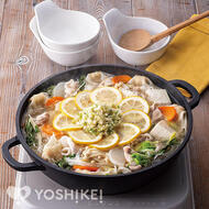 豚しゃぶ肉とワンタンのねぎ塩レモン鍋