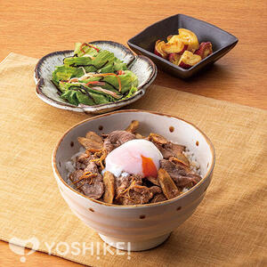 牛肉とごぼうのしぐれ煮丼~温玉のせ~