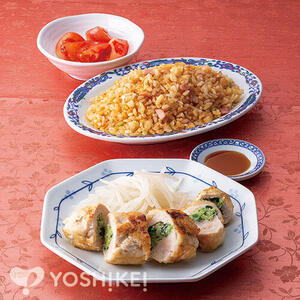 鶏肉の餃子風はさみ焼き