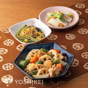 鶏肉とれんこんの黒酢風煮