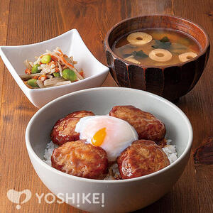 温玉のせ！炭火風しょうゆ味つくね丼