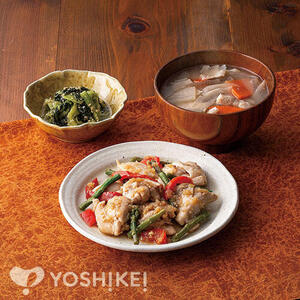 鶏肉と彩り野菜の生姜炒め