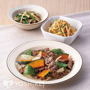 牛肉とかぼちゃの和風炒め