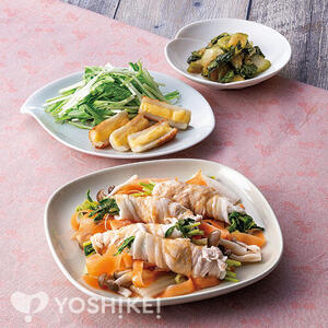 すりおろし生姜だれで！豆苗の肉巻き蒸し