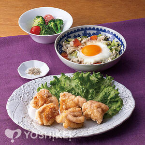 ハーブソルトで食べる鶏から揚げ