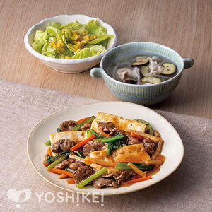 牛肉のせヘルシー豆腐ステーキ