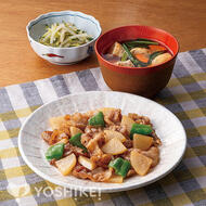 豚バラ肉と大根の照り炒め