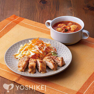 照りマヨソースチキンステーキ～温野菜のシーザーサラダ添え～