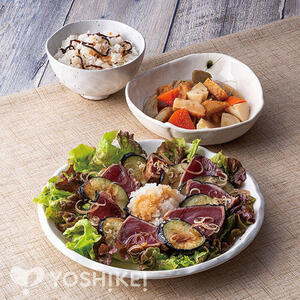 焼きなすとかつおのおろしポン酢