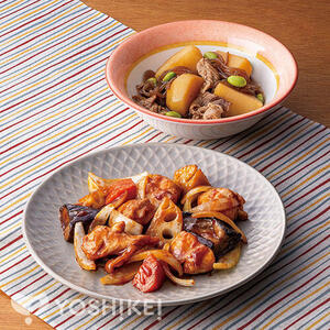 黒酢の郷　桷志田監修　鶏肉と根菜の黒酢炒め