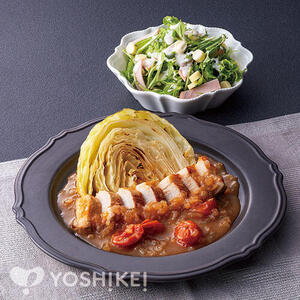 高良シェフ監修　厚切り豚バラ肉とキャベツのピクルスソース