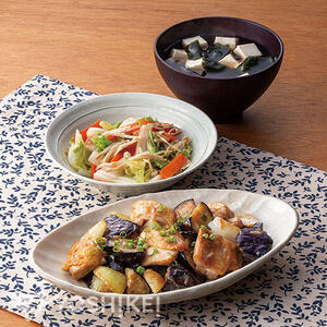 鶏肉と茄子のみそ炒め