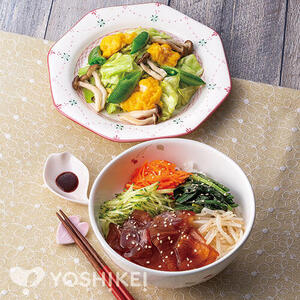 漬けまぐろの彩りビビンバ