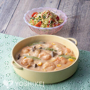 春のえびみそクリームシチュー