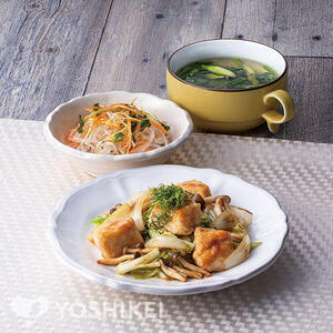 しそ香る鶏肉のバタポン炒め