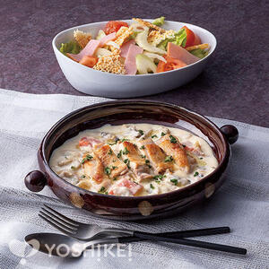 室田シェフ監修　鶏肉のクラムチャウダー風