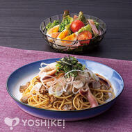 いかとあさりの香味野菜パスタ