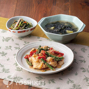 鶏肉と彩り野菜の生姜炒め