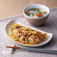 たっぷり野菜のとんぺい焼き