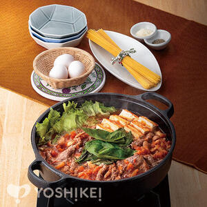 本多シェフ監修　〆はパスタで！トマト入りイタリアンすき焼き