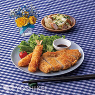 ロースとんかつ&エビフライのコンビプレート