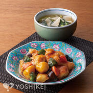 ごろごろ野菜と鶏肉の甘酢あんかけ