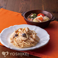 いかとしめじの明太子パスタ